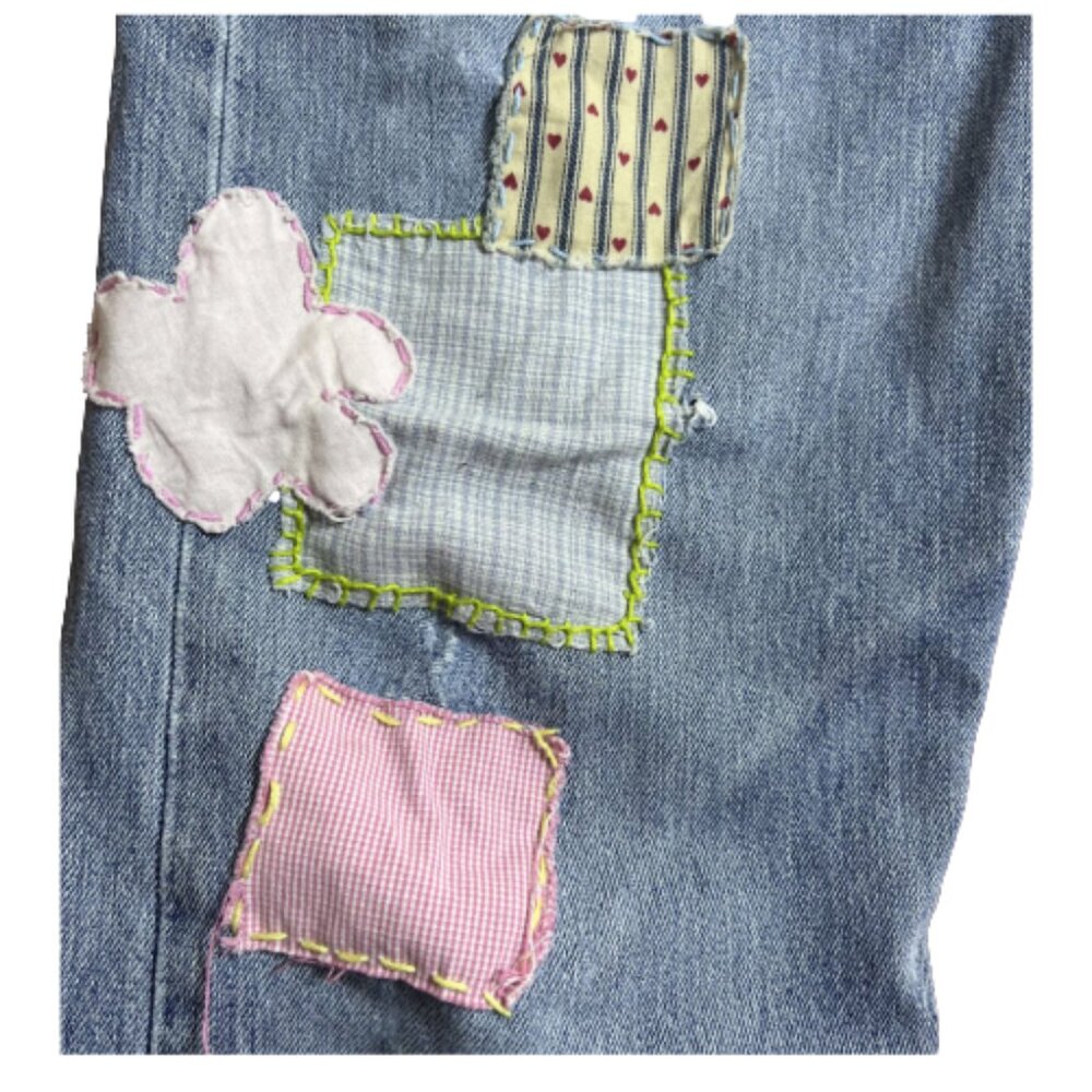 Vintage Levi’s 501 Custom Patchwork Jeans W33 L34 Denim - Picture 3 of 7